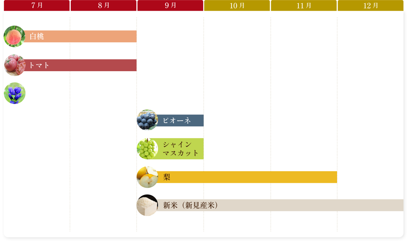 返礼品年間カレンダー