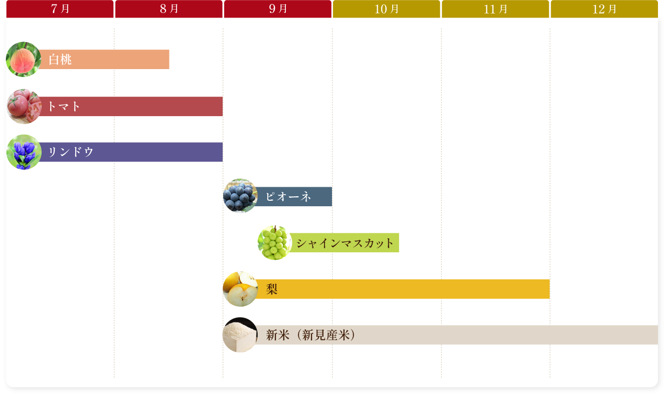 返礼品年間カレンダー