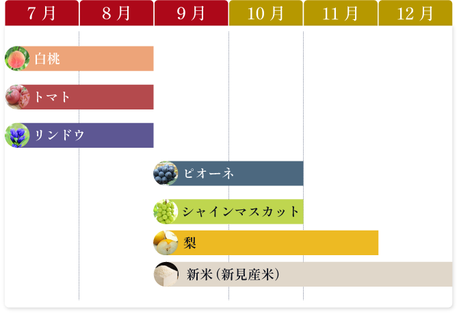 返礼品年間カレンダー