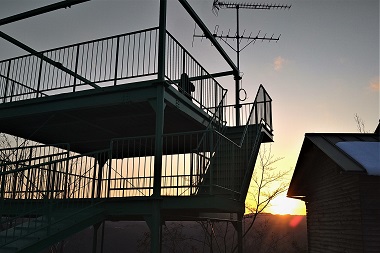 カルスト山荘展望台　岡山　夕日　観光　井倉峡