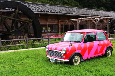 ミニクーパーも新見限定のデザインに！