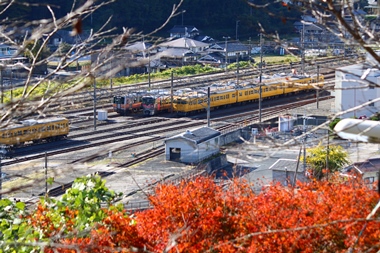 城山公園からは新見駅など市街地を一望できます！
