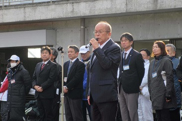 第４８回新見市新春ロードレース大会の様子