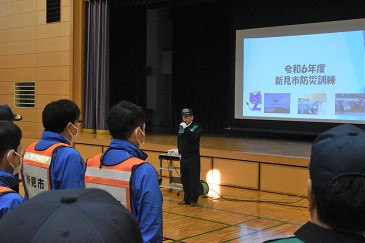 新見市防災訓練の様子