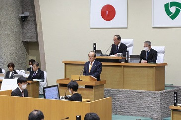 令和７年３月新見市議会定例会の様子