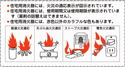 適応する種類の表示